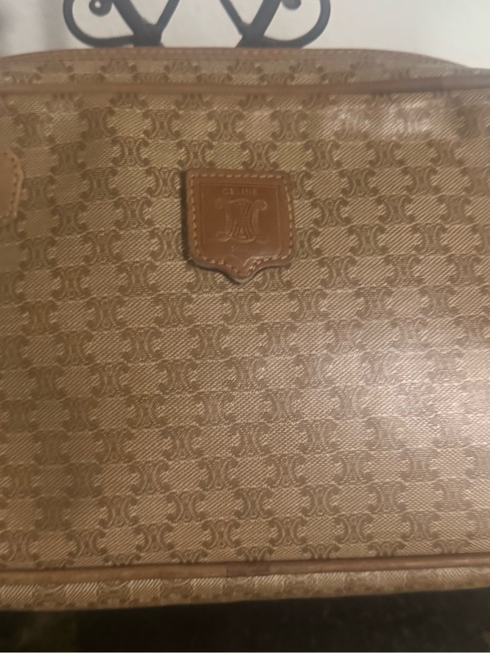 Celine Beige/Tan Monogram Canvas Shoulder Bag - Picture 12 of 17